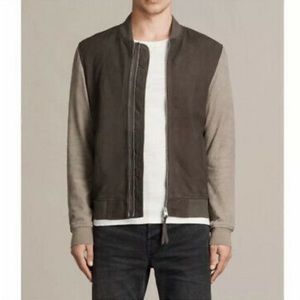 Allsaints Men’s Tally Suede Bomber Jacket Large